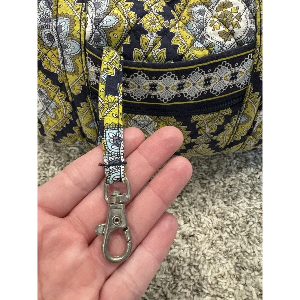 Vera Bradley Cambridge Laptop Carrier Messenger Bag Removable Strap Blue Green